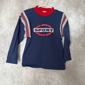 Vintage Buster Brown All American Sport Sweatshirt Boys Size‎ 4 Blue Red